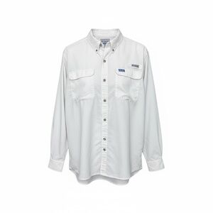 Columbia Womens Sz 1X PFG Bahama II White Button Up Shirt Vented Outdoor Fishing